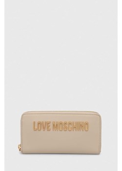 Love Moschino portfel damski kolor beżowy ze sklepu ANSWEAR.com w kategorii Portfele damskie - zdjęcie 166767988