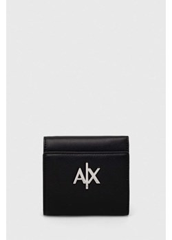 Armani Exchange portfel damski kolor czarny 948530 4R700 ze sklepu ANSWEAR.com w kategorii Portfele damskie - zdjęcie 166768166