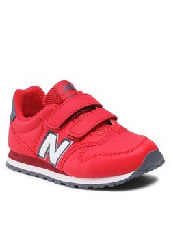 Sneakersy New Balance PV500NRN Czerwony ze sklepu eobuwie.pl w kategorii Buty sportowe dziecięce - zdjęcie 166772275