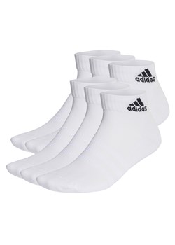 Skarpety Niskie Unisex adidas Cushioned Sportswear Ankle Socks 6 Pairs HT3442 white/black ze sklepu eobuwie.pl w kategorii Skarpetki męskie - zdjęcie 166772908