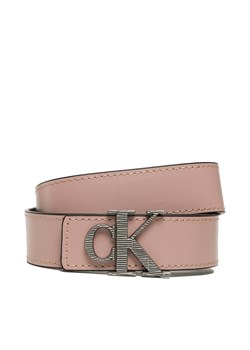 Pasek Damski Calvin Klein Jeans Mono Hardware Leather Belt 30mm K60K610364 Różowy ze sklepu eobuwie.pl w kategorii Paski damskie - zdjęcie 166773648