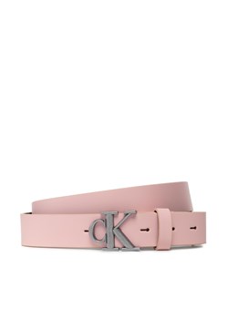 Pasek Damski Calvin Klein Jeans Round Mono Plaque Belt 30mm K60K609832 Różowy ze sklepu eobuwie.pl w kategorii Paski damskie - zdjęcie 166774179