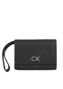 Portfel damski Calvin Klein Re-Lock Bifold & Cardholder Sm K60K611092 Czarny ze sklepu eobuwie.pl w kategorii Portfele damskie - zdjęcie 166775006