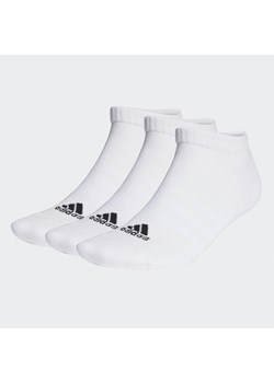 Skarpety stopki unisex adidas Cushioned Low-Cut Socks 3 Pairs HT3434 Biały ze sklepu eobuwie.pl w kategorii Skarpetki damskie - zdjęcie 166776208