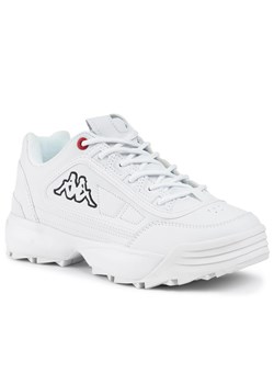 Sneakersy Kappa 242782 White 1010 ze sklepu eobuwie.pl w kategorii Buty sportowe damskie - zdjęcie 166777919