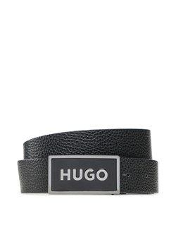 Pasek Męski Hugo 50492032 Black 01 ze sklepu eobuwie.pl w kategorii Paski męskie - zdjęcie 166778017