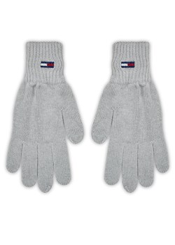 Rękawiczki Damskie Tommy Jeans Tjw Flag Gloves AW0AW15480 Silver Grey P03 ze sklepu eobuwie.pl w kategorii Rękawiczki damskie - zdjęcie 166778055
