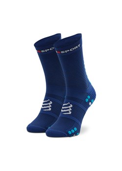 Skarpety wysokie unisex Compressport Pro Racing Socks V4.0 Run High XU00046B_533 Granatowy ze sklepu eobuwie.pl w kategorii Skarpetki męskie - zdjęcie 166779919