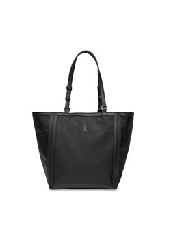 Torebka Tommy Hilfiger Th Essential S Tote AW0AW15717 Czarny ze sklepu eobuwie.pl w kategorii Torby Shopper bag - zdjęcie 166785268