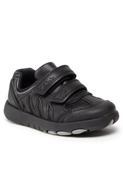 Sneakersy Clarks Rex Stride T 261614396 Black Leather ze sklepu eobuwie.pl w kategorii Półbuty dziecięce - zdjęcie 166802935