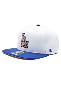 Czapka z daszkiem 47 Brand MLB Los Angeles Dodgers Corkscrew 47 CAPTAIN B-CORKS12WBP-WH Biały ze sklepu eobuwie.pl w kategorii Czapki z daszkiem damskie - zdjęcie 166808787