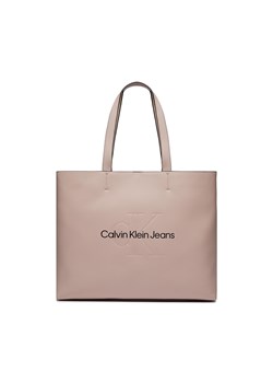 Torebka Calvin Klein Jeans Sculpted Slim Tote34 Mono K60K610825 Pale Conch TFT ze sklepu eobuwie.pl w kategorii Torby Shopper bag - zdjęcie 166813789