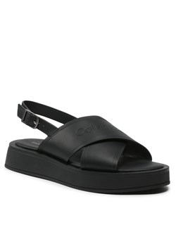 Sandały Calvin Klein Flatform Sandal Hf HW0HW01139 Ck Black BAX ze sklepu eobuwie.pl w kategorii Sandały damskie - zdjęcie 166814435