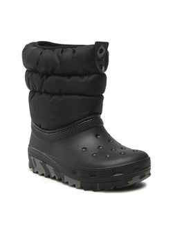 Śniegowce Crocs Classic Neo Puff Boot K 207684 Black ze sklepu eobuwie.pl w kategorii Buty zimowe dziecięce - zdjęcie 166814748