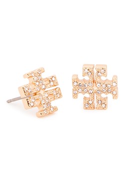 Kolczyki Tory Burch Crystal Logo Stud Earring 53423 Złoty ze sklepu eobuwie.pl w kategorii Kolczyki - zdjęcie 166815408