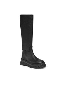 Kozaki Steve Madden Gylana Boot SM11002676 SM11002676-017 Black Leather ze sklepu eobuwie.pl w kategorii Kozaki damskie - zdjęcie 166816779