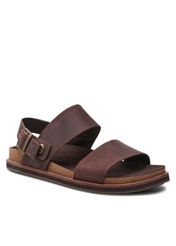 Sandały Timberland Amalfi Vibes 2Band Sandal TB0A419HV131 Dk Brown Full Grain ze sklepu eobuwie.pl w kategorii Sandały męskie - zdjęcie 166817948