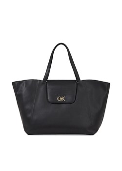 Torebka Calvin Klein Re-Lock Shopper W/Flap K60K611052 Ck Black BAX ze sklepu eobuwie.pl w kategorii Torby Shopper bag - zdjęcie 166818016