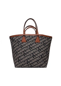 Torebka KARL LAGERFELD 231W3027 Black/Brandy A925 ze sklepu eobuwie.pl w kategorii Torby Shopper bag - zdjęcie 166819686