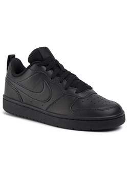 Sneakersy Nike Court Borough Low 2 (GS) BQ5448 001 Czarny ze sklepu eobuwie.pl w kategorii Buty sportowe dziecięce - zdjęcie 166827586