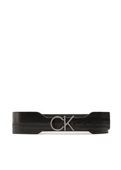 Pasek Damski Calvin Klein Re-Lock Mix Waist Belt 50Mm K60K610790 Czarny ze sklepu eobuwie.pl w kategorii Paski damskie - zdjęcie 166830088