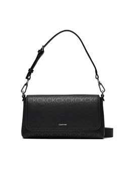 Torebka Calvin Klein Ck Must Shoulder Bag_Epi Mono K60K611360 Czarny ze sklepu eobuwie.pl w kategorii Listonoszki - zdjęcie 166839766