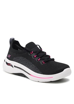 Sneakersy Skechers Go Walk Arch Fit 124863/BKHP Black/Hot Pink ze sklepu eobuwie.pl w kategorii Buty sportowe damskie - zdjęcie 166850928