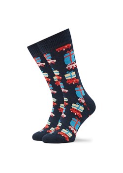 Skarpety wysokie unisex Happy Socks HSS01-6500 Granatowy ze sklepu eobuwie.pl w kategorii Skarpetki męskie - zdjęcie 166852238