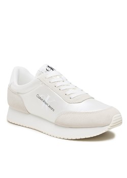 Sneakersy Calvin Klein Jeans Retro Runner Low Laceup Ny Pearl YW0YW01056 Bright White YBR ze sklepu eobuwie.pl w kategorii Buty sportowe damskie - zdjęcie 166856109