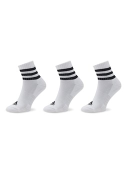 Skarpety Niskie Unisex adidas 3-Stripes Cushioned Sportswear Mid-Cut Socks 3 Pairs HT3456 Biały ze sklepu eobuwie.pl w kategorii Skarpetki męskie - zdjęcie 166856257