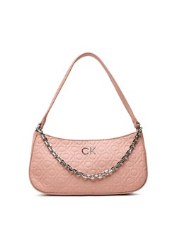 Torebka Calvin Klein Re-Lock Shoulder Bag Emb Mono K60K610204 Różowy ze sklepu eobuwie.pl w kategorii Listonoszki - zdjęcie 166858726