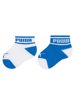 Zestaw 2 par wysokich skarpet dziecięcych Puma Baby Wording Sock 2P 935479 White / Blue 03 ze sklepu eobuwie.pl w kategorii Skarpetki dziecięce - zdjęcie 166863255
