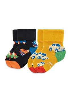 Zestaw 2 par wysokich skarpet dziecięcych Happy Socks KCAR45-9300 Kolorowy ze sklepu eobuwie.pl w kategorii Skarpetki dziecięce - zdjęcie 166876549