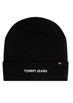 Czapka Tommy Jeans Linear Logo AM0AM12025 Czarny ze sklepu eobuwie.pl w kategorii Czapki zimowe męskie - zdjęcie 166876929