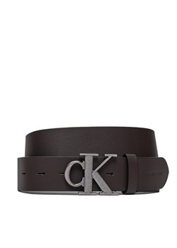 Pasek Męski Calvin Klein Jeans Ro Mono Plaque Lthr Belt 40Mm K50K511418 Brązowy ze sklepu eobuwie.pl w kategorii Paski męskie - zdjęcie 166880169