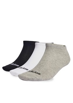 Skarpety stopki unisex adidas Thin Linear Low-Cut Socks 3 Pairs IC1300 medium grey heather/white/black ze sklepu eobuwie.pl w kategorii Skarpetki męskie - zdjęcie 166884465