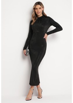 Czarna Sukienka Maxi w Połyskujące Ćwieki Sablette ze sklepu Born2be Odzież w kategorii Sukienki - zdjęcie 166888847