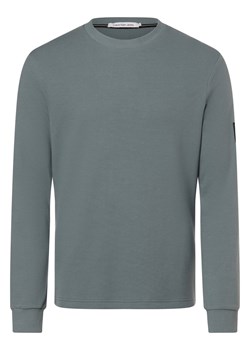 Calvin Klein Jeans Męska koszulka z długim rękawem Mężczyźni Bawełna niebieski jednolity ze sklepu vangraaf w kategorii T-shirty męskie - zdjęcie 166889118