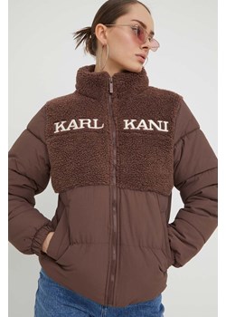 Karl Kani kurtka damska kolor brązowy zimowa ze sklepu ANSWEAR.com w kategorii Kurtki damskie - zdjęcie 166928735