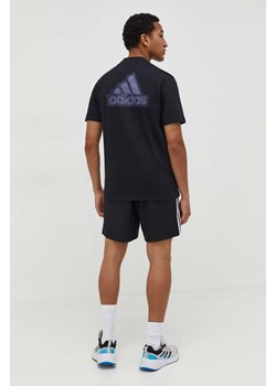 adidas t-shirt bawełniany męski kolor czarny z aplikacją  IN6229 ze sklepu ANSWEAR.com w kategorii T-shirty męskie - zdjęcie 166929515