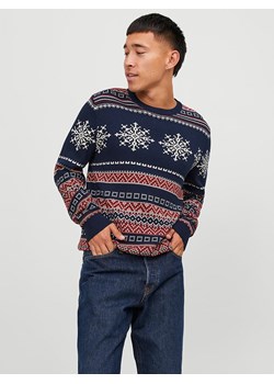 Jack &amp; Jones Sweter &quot;Xmas Snowball&quot; w kolorze czerwono-granatowym ze sklepu Limango Polska w kategorii Swetry męskie - zdjęcie 166931057