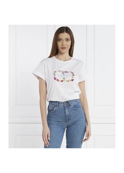 TWINSET T-shirt RICAMO FIORI | Regular Fit ze sklepu Gomez Fashion Store w kategorii Bluzki damskie - zdjęcie 166933877