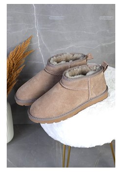 Gooce Skórzane botki zimowe &quot;Mindy&quot; w kolorze beżowym ze sklepu Limango Polska w kategorii Śniegowce damskie - zdjęcie 166938885