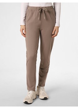 Fynch-Hatton Damskie spodnie z dżerseju Kobiety Bawełna taupe jednolity ze sklepu vangraaf w kategorii Spodnie damskie - zdjęcie 166939828