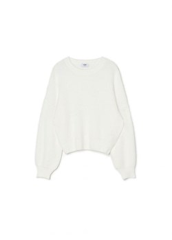 Cropp - Kremowy sweter - kremowy ze sklepu Cropp w kategorii Swetry damskie - zdjęcie 166947609