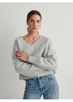 Reserved - Sweter z domieszką wełny - jasnoszary ze sklepu Reserved w kategorii Swetry damskie - zdjęcie 166947675
