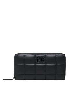 Duży Portfel Damski Calvin Klein Re-Lock Quilt Wallet Lg K60K610494 BAX ze sklepu eobuwie.pl w kategorii Portfele damskie - zdjęcie 166955606