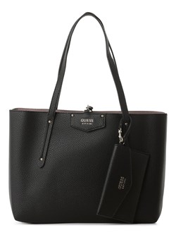 GUESS Damska dwustronna torba shopper Kobiety Sztuczna skóra czarny jednolity ze sklepu vangraaf w kategorii Torby Shopper bag - zdjęcie 166963276