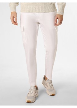 BOSS Spodnie Mężczyźni Bawełna biały jednolity ze sklepu vangraaf w kategorii Spodnie męskie - zdjęcie 166963278