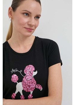 Liu Jo t-shirt damski kolor czarny ze sklepu ANSWEAR.com w kategorii Bluzki damskie - zdjęcie 166977525